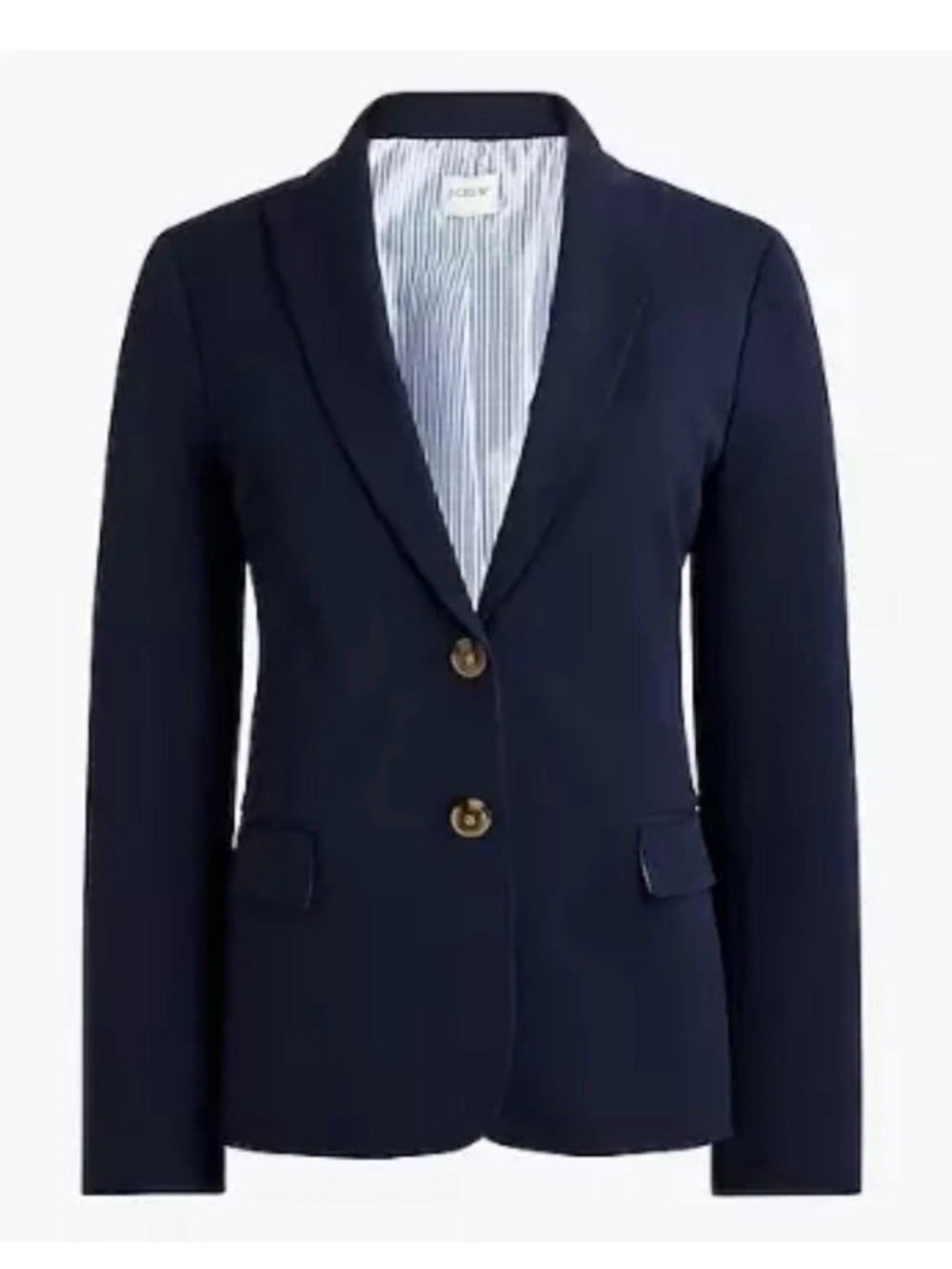 Perfect J.Crew Factory Womens Two Button Blazer Navy 6 - Picture 1 of 10